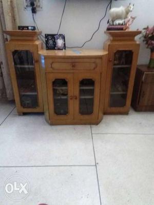 Tv stand and multipurpose cupboard in tick polish