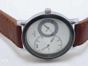Used Omax Dual Time Quartz Wrist Watch In Excellent