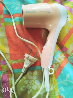 White And Beige Philips Hair Dryer
