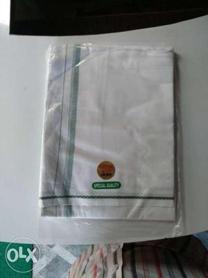 White And Green Shower handkerchief
