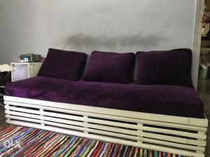 White And Purple Couch