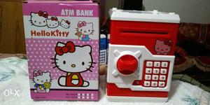White And Red Hello Kitty Coin Bank With Box