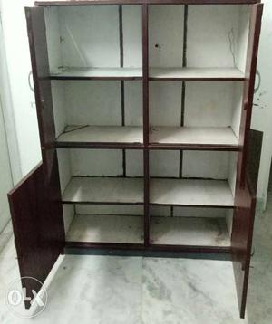 White and Brown Cupboard.Custom made thick wood cabinet.1.5