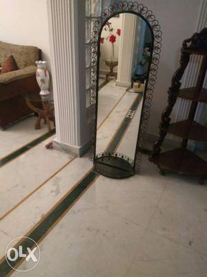 Wrought iron mirror. beautiful with a shelf in front.can be
