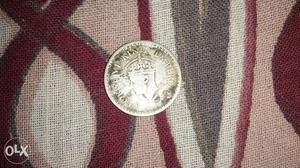 1/4 rupee Silver Round Coin