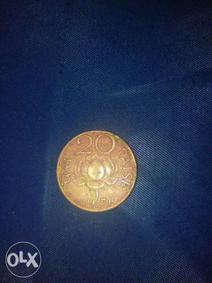 20 paise India coin