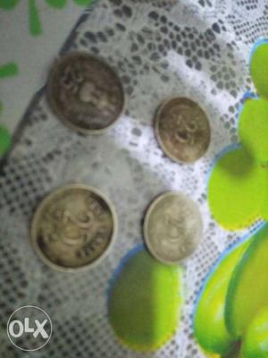 4coins of 25 paisa