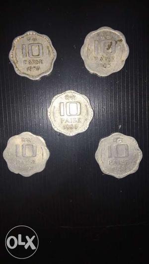 5 coins of 10 paise of 