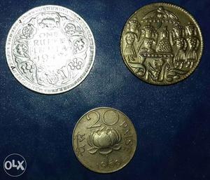 Antiq coin collection for sell 3 coin Before 100