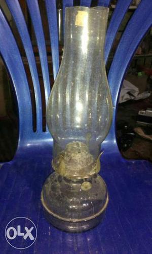 Antique kerosene lamp in good condition.