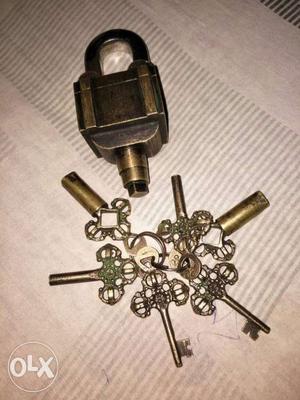 Antique lock near about 130+ years old 3 key lock