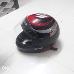 Black And Red Spark Full-face Helmet