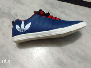 Blue and red shoe in good condition