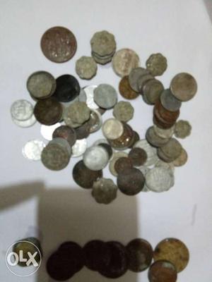 Brown And Silver Coin Collections