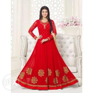 Designer gown georgette material with nazneen