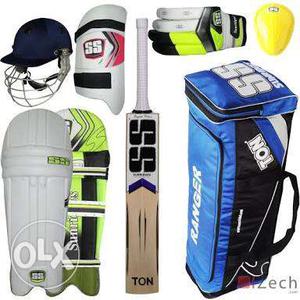 Full Cricket Kit rearly used with SS Willow bat & SS Kit bag