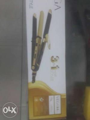 Gold-colored Curling Iron Box