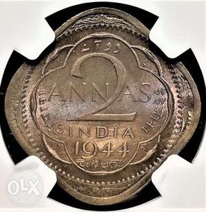 Indian 2 Anna british coin