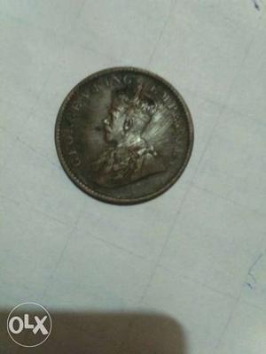 One quarter anna  very old coin Of George V