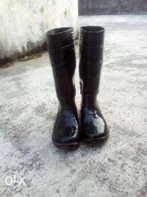 Pair Of Black Rain Boots