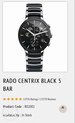Rado RD brandnew watch with 2 years warranty