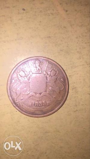 Round  Copper-colored Coin