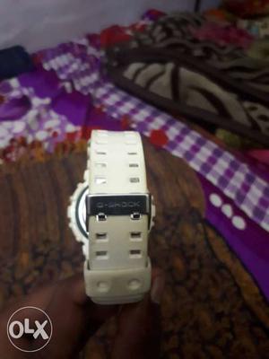 Round White Casio G-Shock Watch