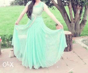 Sea green gown