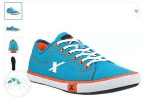 Sparx 283 Canvas Shoes (Blue, Orange)