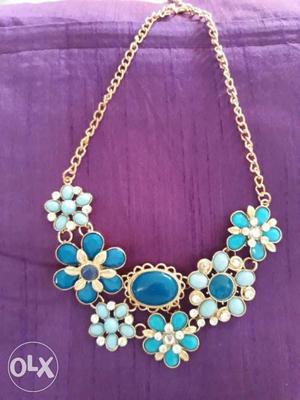 Teal And Blue Bubble Necklace