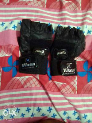 Two Black Vixen Grappling Gloves