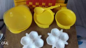 Yellow And White Plastic Food Containers