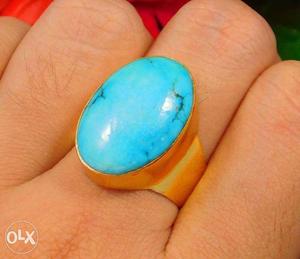 18k Gold Plated Turquoise Natural Gemstone Ring Jewelry