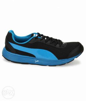 Black And Blue Puma Low-top Sneaker