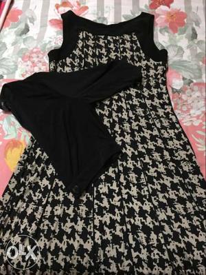 Black and Beige Dress