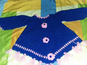 Blue And Pink Knitted Top