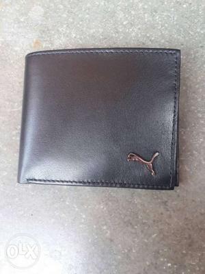 Brand new Black Leather Puma Bi-fold Wallet