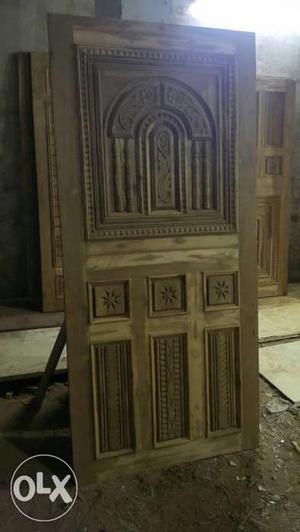 Brown Wooden 4-panel Door