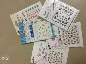 Cute nail art stickers combo of 5 packets