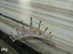 Diamond Gold Comb ladies princess crown