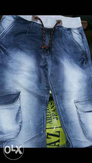 Fully branded six pocket cargo jeans limited stock