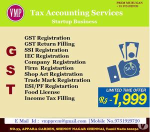 GST, IEC, SSI, Shop Act, PT, PVT LTD, LLP Registration