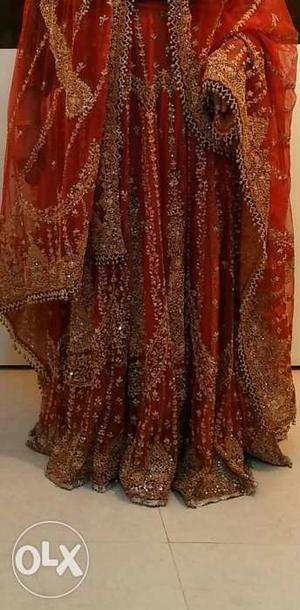 Lehnga Rust colored excellent condition one time purchased