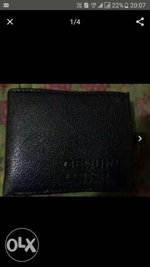 New box pack never use leather men wallet
