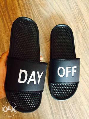 Pair Of Black Day Off Print Slide Want anything just ping me