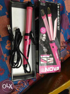 Pink And Black Nova 2 In 1 Hair Beauty Set
