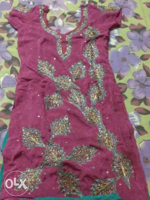 Pure suit with lining with pure dupatta. 32 bust