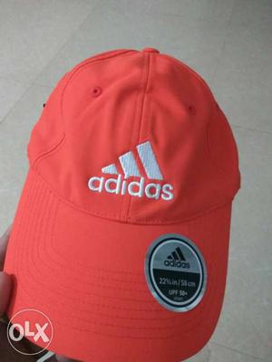 Red And White Adidas Curve Brimmed Cap