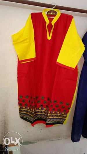 Red And Yellow Dress Shirt