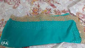 Teal And Brown Textile